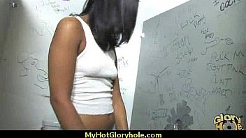 Ebony sloppy gloryhole blowjob 26