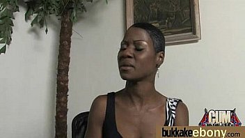 Busty black babe bubble bath group cocksuck 12