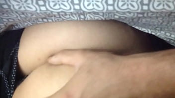 Playing with her ass on cam