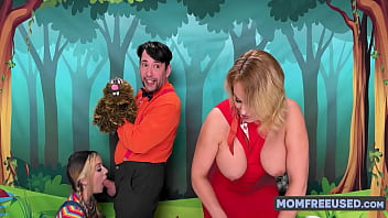 Play show hosts start fucking backstage and mid show Play show hosts start fucking backstage and mid show