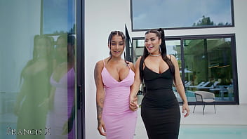 Outdoor gangbang 9 guys fuck 2 sluts in lingerie with anal and dp