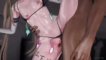 Shimakaze spreading her legs in a toilet