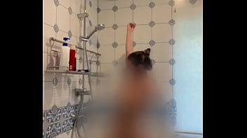 Shaving my pussy in the shower