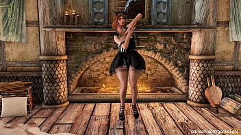 Girl strips and dances in skyrim