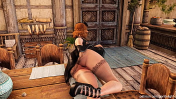 Girl strips and dances in skyrim