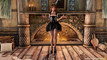 Girl strips and dances in skyrim