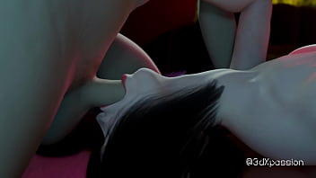 Hot sexy young woman gets fucked hard in cyberpunk rainy room