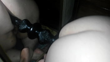 Bbw fucks wolf dildo