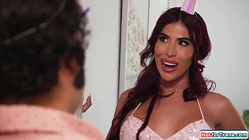 Big tits trans avery lust is matched with a hot guy for the game 7 minutes in the closet the busty shemale sucks and is anal barebacked