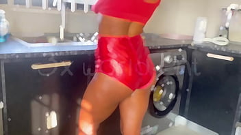 Came home early to my wife’s twin sister doing the dishes half naked i knew the difference but acted like she was my wife and drilled her pussy till she squirted all over the kitchen floor