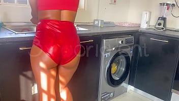 Came home early to my wife’s twin sister doing the dishes half naked i knew the difference but acted like she was my wife and drilled her pussy till she squirted all over the kitchen floor