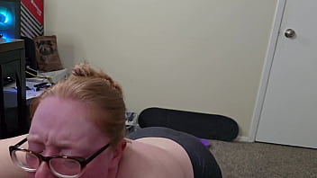 White girl gets sloppy with black dick and swallows cumshot pt1