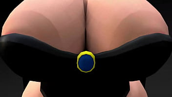 Bowsette big booty and boobs bouncing