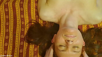Tits massage with an olive oil squeezing them bouncy and wet