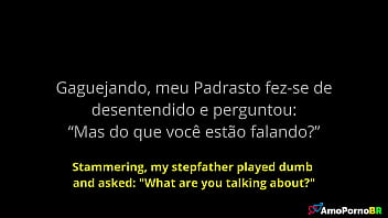 A meia irmã do meu padrasto já flagrou ele me fodendo na minha cama e ficou rindo de mim e me chamou de vadia