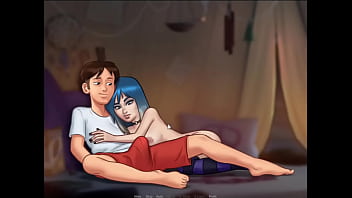 Petite teen giving a sexy massage and giving us a handjob summertime saga