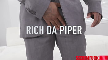 Nasty paisley paige drinks rich da piper's big load of warm jizz