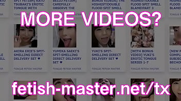Japanese asian tongue spit fetish