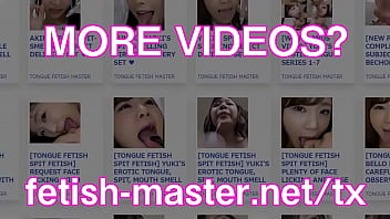 Japanese asian tongue spit fetish