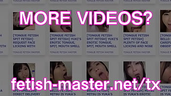 Japanese asian tongue spit fetish