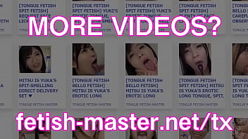 Japanese asian tongue spit fetish