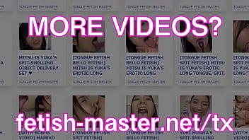 Japanese asian tongue spit fetish