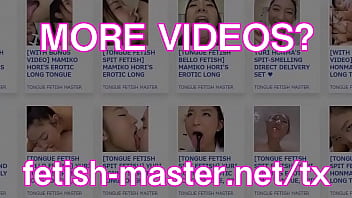 Japanese asian tongue spit fetish