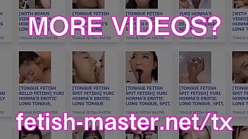 Japanese asian tongue spit fetish