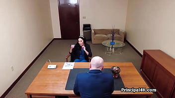 Teacher and head teacher having fun in the office Teacher and head teacher having fun in the office