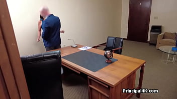 Teacher and head teacher having fun in the office