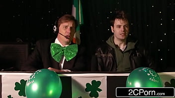 Wrestling their way into a threesome tits and ass covered in slime