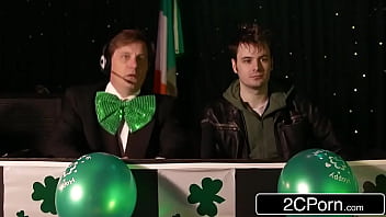 Wrestling their way into a threesome tits and ass covered in slime