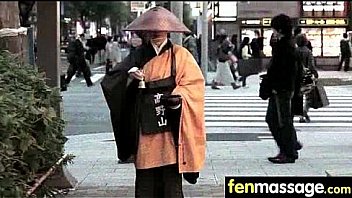 Massage girl sucks the tip for a tip 3