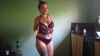 My little pig creeps on all four to my cock