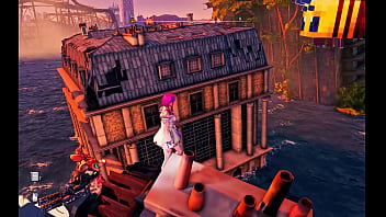 Fishering fishes with her fist