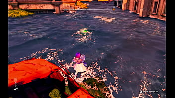 Fishering fishes with her fist