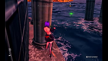 Fishering fishes with her fist