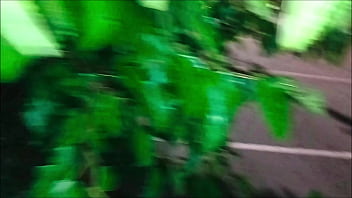 Darkchocolatebarbie and bf have an outside quickie while walking to get food