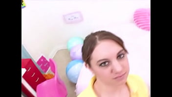 Devin rae 19 yo deepthroating coed huge cock pov blowjob deepthroat and cum swallow