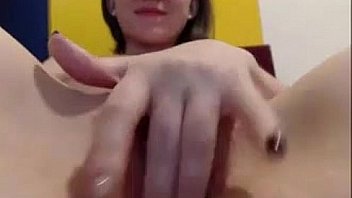 Gorgeous amateur gf masturbates and creams on webcam