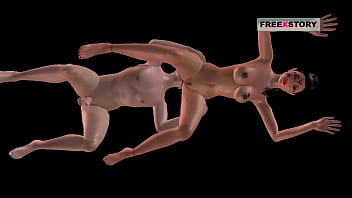 Animated porn video an indian girl standing in doggy position and a man licking her pussy then he fisting her pussy