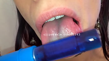 Hot girl eating candy