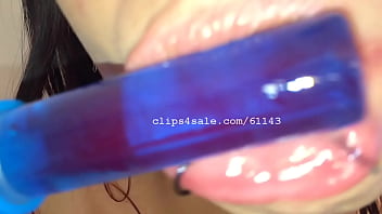 Hot girl eating candy