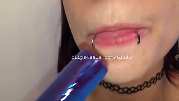 Hot girl eating candy