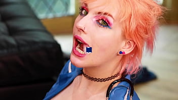 British student gets covered in cum at her blowbang