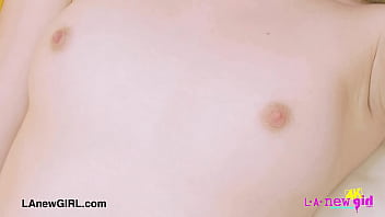 Brilliant blonde model naked close up