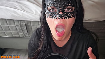 He had been saving for 3 days there was so much cum i had to swallow twice millie fox