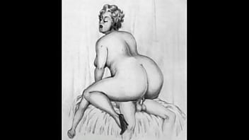Retro erotic drawings
