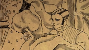 Retro erotic drawings