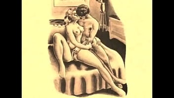 Retro erotic drawings